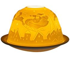 Himmlische Düfte Geschenkartikel GmbH Bescherung Windlicht, Porzellan, Weiss, 12x12x8 cm