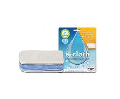 Polti ERMH E-Cloth Set aus 2 Mikrofasertüchern, 1 Reinigungstuch, 1 Reinigungstuch, für alle Böden und Oberflächen, maschinenwaschbar, kompatibel mit Polti Moppy, Weiß/Blau