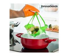 InnovaGoods Dampfgarer faltbar, Silikon, Grün, 20 x 4 x 20 cm