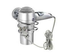 WENKO 22324100 Vacuum-Loc Haartrocknerhalter Capri - Befestigen ohne bohren, Zinkdruckguss, 10 x 9.5 x 15.5 cm, Chrom