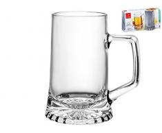 Bormioli Rocco Set 6 x 2 Gläser Glas Stern mit Griff Cl51 Arredo Deck