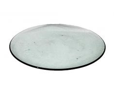 Essential Dcor Entrada Collection EN110040 Dekoteller, Glas, transparent, 35 x 35 cm