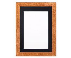 Montiert Breite Konfetti Holz Rahmen Range Fotorahmen | Bilderrahmen | Poster - m-wd-cnfeti-rnge-2-parent, Teak with Black Bespoke Mount, 10x8 for 8x6 Pictures