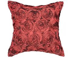 Blumenstrauß Floral Tiro SSD Varada Kissenbezug Dekorative Sofa Kissen 16 x cm 40,64 mit Reißverschluss (40 x 40 cm) 16 x 16 Dunkelrot