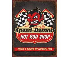Tin Sign Blechschild 32 x 41 cm - Speed Demon Hot Rods