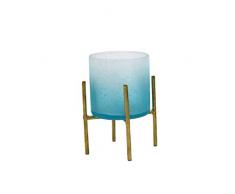 DEI Tealight Holders Teelichthalter, Glas, Blauer Ombre, Small