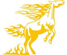 INDIGOS 4051095041269 Wandtattoo w336 Pferd Tribal Wandauskleber in 3 Größen, 120 x 111 cm, gold