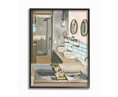 Stupell Industries Acrylgemälde, abstrakt, Design von Melissa Wang Wandkunst, 11 x 14, schwarz gerahmt