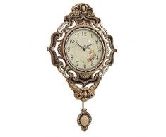 Aero Schnecke, Retro Europäischen Wanduhr Kupfer, Verarbeitung Große Silent Wohnzimmer Schlafzimmer-Kollektion Quarz Uhr mit beweglichem Pendel