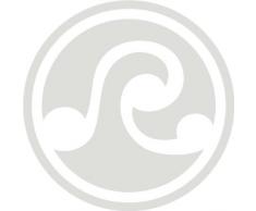 INDIGOS 4051095366157 Wandtattoo / Wandaufkleber - f110 abstraktes Design / minimalistisches Ornament Kreis mit schöner Verzierung im Retrostyle, Vinyl, silber, 40 x 40 cm