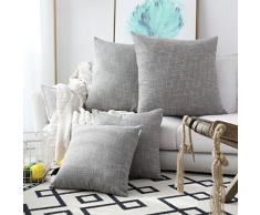 Kevin Textile Jacquard Mosaic Kissenbezug Samt, 100% Polyester, grau, 26 x 26