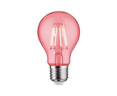 Paulmann 28723 LED Lampe Standardform 1,3 Watt Leuchtmittel Rot Beleuchtung Glas Licht 1000 K E27, 1.3 W