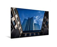 Premium Textil-Leinwand 120 x 80 cm Quer-Format Twin Towers Deutsche Bank | Wandbild, HD-Bild auf Keilrahmen, Fertigbild auf hochwertigem Vlies, Leinwanddruck von Markus Pavlowsky Photography