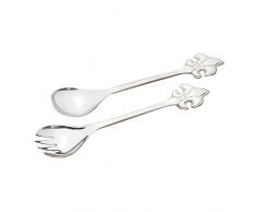 Elegance 85415 Fleur de Lis Salatbesteck, 26,7 cm, silberfarben