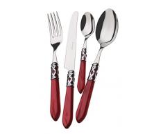 Bugatti alc3Â m-s4265Â Aladdin Besteckgarnitur, 49-teilig Tafelservice, Edelstahl/ABS Bordeaux 52Â x 37,5Â x 16Â cm