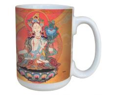 Tree-Free Greetings 79557 Buddhistische Göttin Tara Segen Kunst von duirwaigh Galerie Keramik Becher mit Henkel/, 15-Ounce, farbenreiche