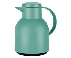 Emsa F4010200 Samba Isolierkanne (1 Liter, Quick Press Verschluss, 12h heiÃ, 24h kalt) puder-grÃ¼n