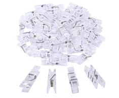 bronagrand 50 kleinen transparenten Kunststoff UTILITY Papier Clip, Wäscheklammern Clip, Kleidung Line Clips, Foto Clips 3,5 x 0,7 cm
