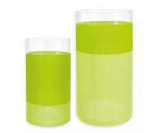 Contento 655212 Windlicht Marah, 2-er Set, grün