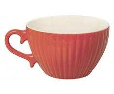 Excelsa Parisienne Tasse Jumbo 400 ml, Porzellan, Rot, 11.5 x 11.5 x 7.2 cm