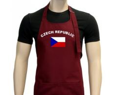 Coole-Fun-T-Shirts Uni Grillschürze EM 2012 Tschechien, rot, One size, GS10483_Tschechien_Wein