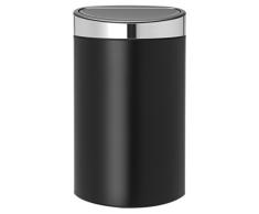 Brabantia 114847 Abfalleimer, Edelstahl, matt black metallic, 435 x 305 x 725 cm