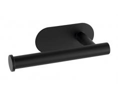 Wenko Turbo-Loc Toilettenpapierhalter Orea Black Matt, Befestigen ohne bohren, Papierrollenhalter für Aufbewahrung des WC-Papiers, hochwertiger rostfreier Edelstahl, Schwarz matt, 16 x 4,5 x 7 cm