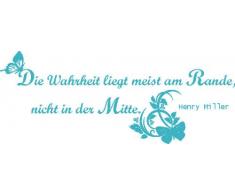 INDIGOS 4051719316919 Wandtattoo, Vinyl, türkis, 60 x 10 x 10 cm