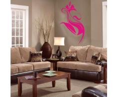 INDIGOS 4052166075923 Wandtattoo w446 Pflanze Blume Wandaufkleber 120 x 70 cm, rosa