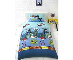 Super Heroes, Bettbezug und 2Kissenbezüge Bettwäsche Bettwäsche Set Kinder Comic New