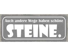 Schatzmix Spruch Auch andere Wege haben schöne Steine Metallschild 27x10 Deko tin Sign Blechschild, Blech, Mehrfarbig, 27x10 cm