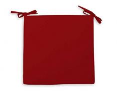 Soleil d Ocre Stuhlkissen Alix, Polyester, Rot, 40 x 40 x 3 cm