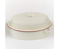 VICTOR Emaille Bräter mit Rand, rot, 36 cm