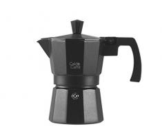 Home Caldo Kaffeemaschine, Aluminium, Schwarz, 3 Tassen