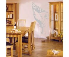 INDIGOS 4052166052269 Wandtattoo w288 Pferd Feuer Schweif Wandaufkleber 96 x 51 cm, silber