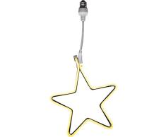 Star Partylight Leuchtmittel, Kunststoff, Schwarz/Silber, 52x26 cm
