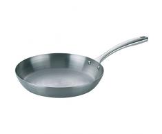 kela Bratpfanne Ferrum 28cm mit Edelstahlgriff, Gusseisen, Silber, 28 cm