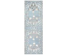 Vallila Kullero 68x220 cm Aqua floral Design Viscose Teppich, 220cm x 68cm