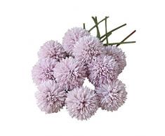 Packozy Künstliche Blumen aus Seide, Hortensien, Brautstrauß, Hochzeit, Zuhause, Garten, Party, Hochzeit, Dekoration, DIY, Blumenarrangement, Dekoration (lila)