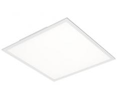 Briloner Leuchten Deckenleuchte-Panel, LED, Wohnzimmer-Lampe, Deckenlampe, Deckenstrahler, 38W, quadratisch, weiß, 59.5 cm
