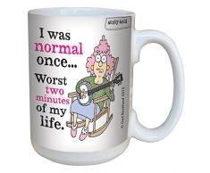 Tree-Free mit Aunty Acid 2 Minuten, die Tasse, Griff in voller Größe, Keramik, Mehrfarbig, 443 ml