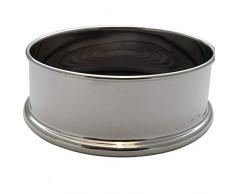 Flaschenständer glatt mit Holzeinsatz 11x4 cm versilbert in Top Vearbeitung