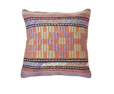Einzigartige handgefertigt Bezug Kelim Kopfkissen mehrere Designs 100% gewebte Türkei Authentic Boho Home Deco Kissen Colorful Fall versteckter Reißverschluss 16 × 40,6 cm/40 × 40 cm, Arcoiris, 16x16 inches / 40×40 cm aprox
