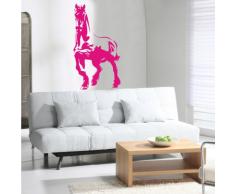 INDIGOS 4052166078474 Wandtattoo w455 Pferd Tier Stall Wandaufkleber 120 x 66 cm, rosa