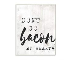 Stupell Industries Speck My Heart Lustiges Wort Küche Esszimmer Holz strukturierte Design Schilder und Schilder, Mehrfarbig