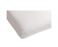 Heckett Lane Spannlaken 100% Baumwolle Mako-Satin Topper 90x210-220+12 cm. Wit