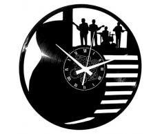 Instant Karma Clocks Wanduhr aus Vinyl für Schallplatten LP 33 Instant Karma-Gitarre Schlagzeug Musikinstrumente Rock-Gruppe, Vintage, geräuscharm