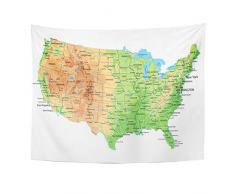 Emvency Tapisseriekunst Wandbehang Halloween Spukhaus Friedhof, Fledermäuse Schloss Freaky Vollmond Geister 127 x 152 cm Tapisserien Matratze Tischdecke Vorhang Home Decor Print 60x 80 Multi 4