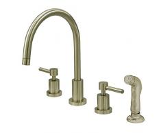 Nuvo Elements of Design ES8721DX South Beach 2-Griffige Küchenarmatur mit Nicht metallischem Sprüher, 17,8 cm, poliertes Chrom ES8728DL, South Beach 7-7/8 gebürsteter Nickel