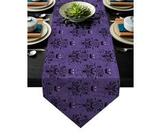 Leinen Jute, Tischläufer Kommode Schals, Küche Tischläufer für Dinnerurch, Urlaub, Partys, Hochzeit, Events, Dekor 13 By 90 Inch Multi-1